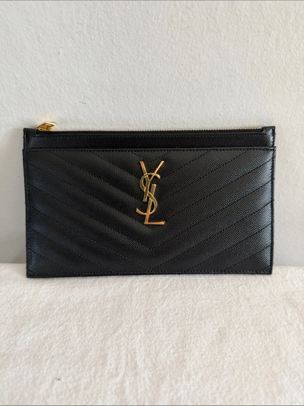 YSL Grain De Poudre Monogramme Pouch - Picture 2 of 11